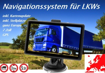 LKW - Truck - Navi  inkl. Kartenupdate   Navigationsgerät   7 Zoll   Europa