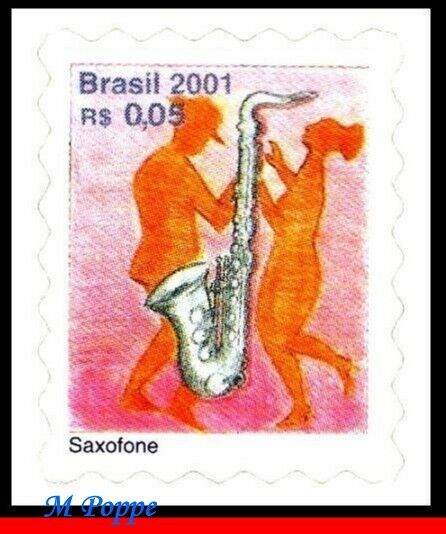 2811 BRAZIL 2001 5 ☆ very popular MUSICAL INSTRUMENTS Animer and price revision RHM MUSIC 805 SAXOPHONE