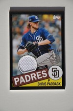 2020 Topps Series 2 CHRIS PADDACK 1985 Topps Relic BLACK 071/199 Padres Jersey