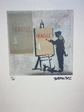 BANKSY COA Vintage Original Art Print Poster Lithograph Signed Limited