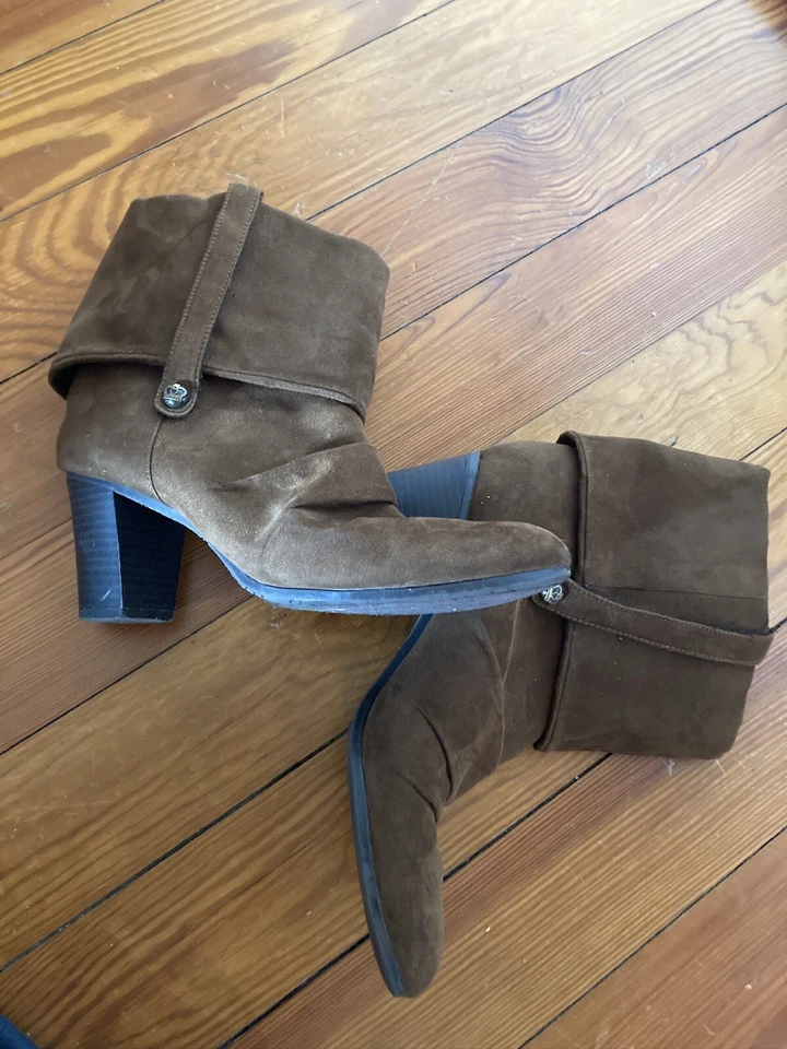 Botas de gamuza marrón talla 8 - Van Zeeland media pantorrilla Foto 4 de 4