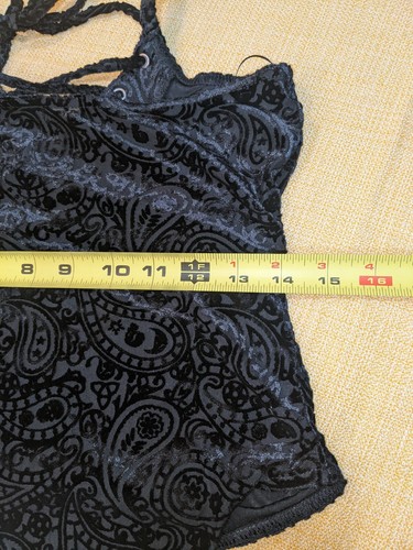 Killstar Samt Paisley Body. Schwarze Samt Schnür-Dessous. Neu. Gothic - Bild 8 von 11