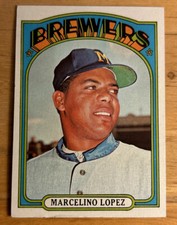 1972 Topps Marcelino Lopez Card #652 Brewers Pitcher EX Corner/Edge Dings