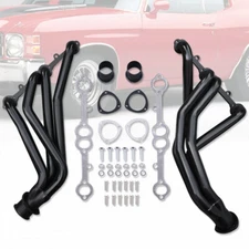 Exhaust Headers Fit Chevy GMC Pickup Truck Blazer C10 1966-1987 Black Coated
