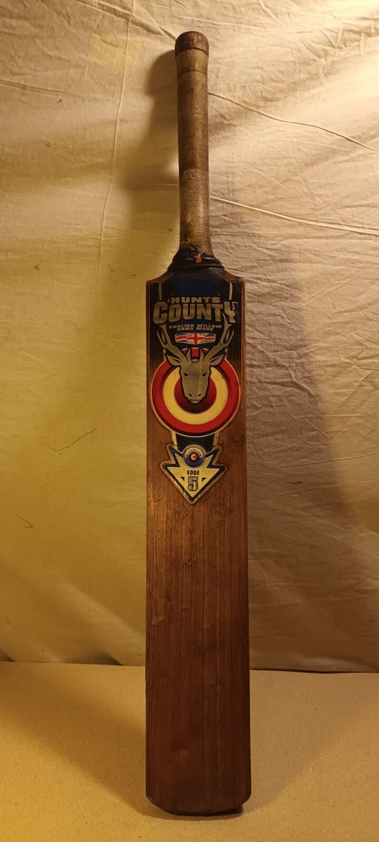 Batte De Cricket Hunts County Turbo - Saule Anglais, 86cm, Vintage, Angleterre