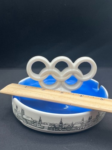 Olympics vintage ashtray Munich Germany Geobel 1970 Hummel - Picture 5 of 8