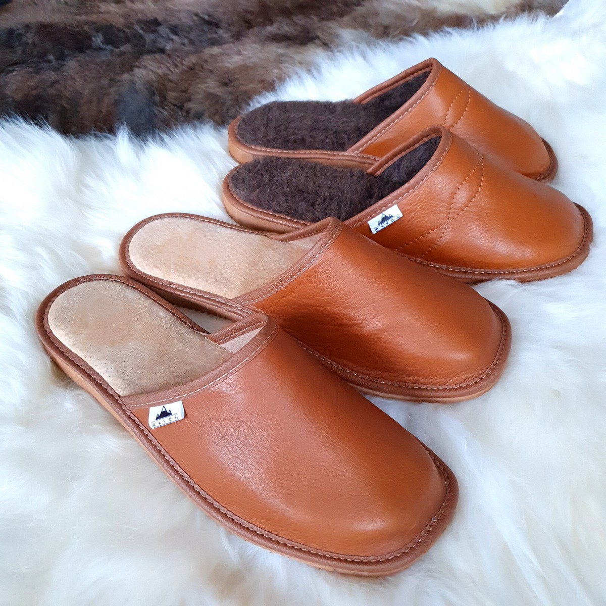 Davos Zapatillas En Cuero Davos Zapatillas De Vestir De Cuero Para