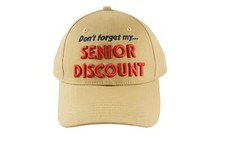 Birthday Baseball Cap, Don't Forget My Senior Discount Hat for Dad Grandpa