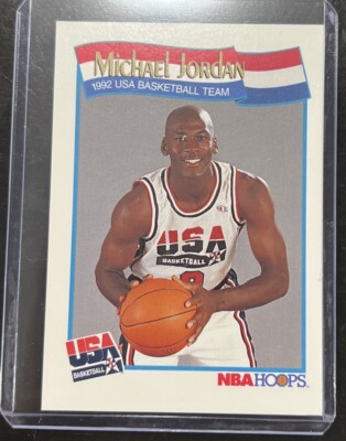 Michael Jordan 1991 NBA HOOPS #579 Man Cave USA BASKETBALL Chicago Bulls INVEST