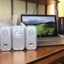 Portable Audio Stereo Speakers System Travel Speakers W/ Case Philips SBC BA300