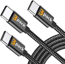 Braided USB to Type-C Fast Charging Data SYNC Charger Cable Cord 3/6/10FT Long