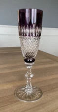AJKA Crystal - AJC15 - 9” Champagne Glass - Amethyst Purple - Rare Great w/ Tags