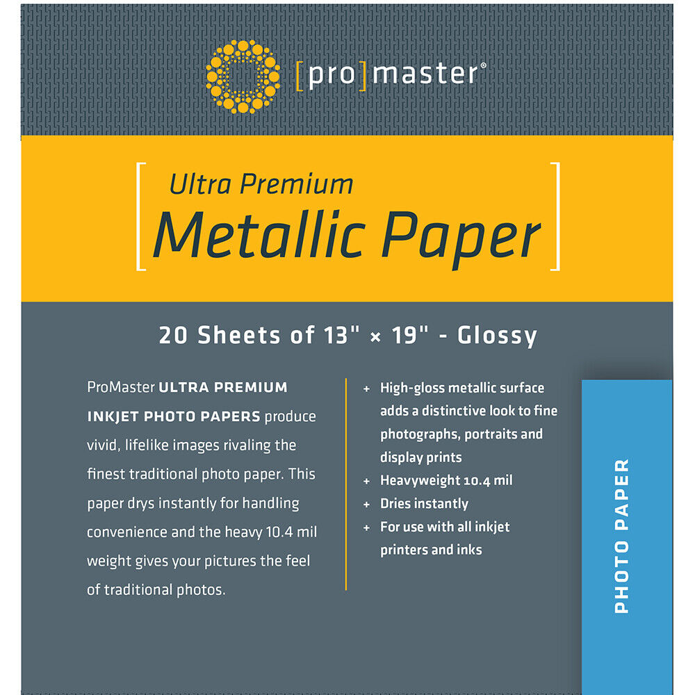 Promaster Metallic Inkjet Photo Paper -13x19'' - 20 Sheets