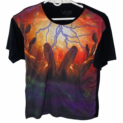 Los Angeles Tree House Club Shirt Mens XXL Multi Color Surreal Graphic