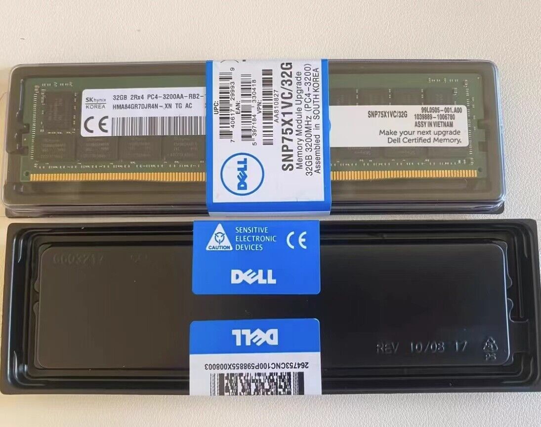 32GB DDR4 SK hynix REG 2RX4 PC4-3200AA SNP751X1VC OEM ECC RDIMM