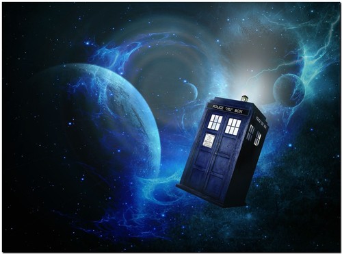 dr who tardis abstract canvas print poster 12x16"