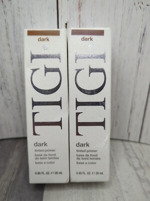 2 Pack TIGI Cosmetics Tinted Primer '' Dark '' 0.95 Oz. Oil Free Formula 