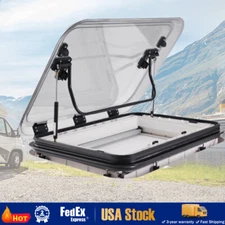 800mmx500mm RV Roof Window Hatch Caravan Trailer Skylight Vent Hatch w/ Light US