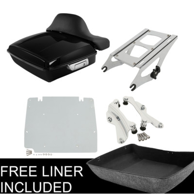 Chopped Trunk Mount Rack Base Plate Docking Kit Fit For Harley Road Glide 14-Up