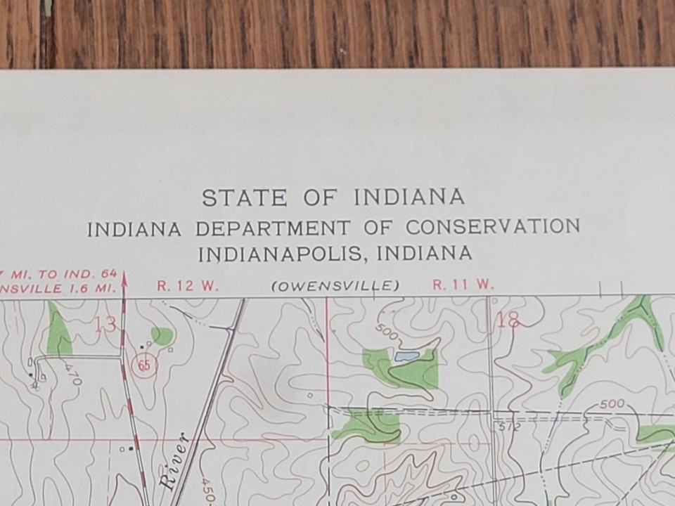 Vintage 1961 Topo Map Cynthiana Haubstadt IN Gibson County Indiana Picture (2) eBay