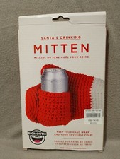 Santa's Drinking Hot/Cold Mitten Holder RIGHT HAND Only Red/White Big Mouth