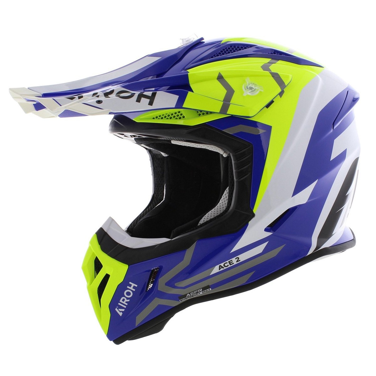 Airoh Aviator ACE Kyboアイローアビエイターエースカイボン Airoh Aviator Ace Kybon Blue Red Gloss - ChampionHelmets.com
