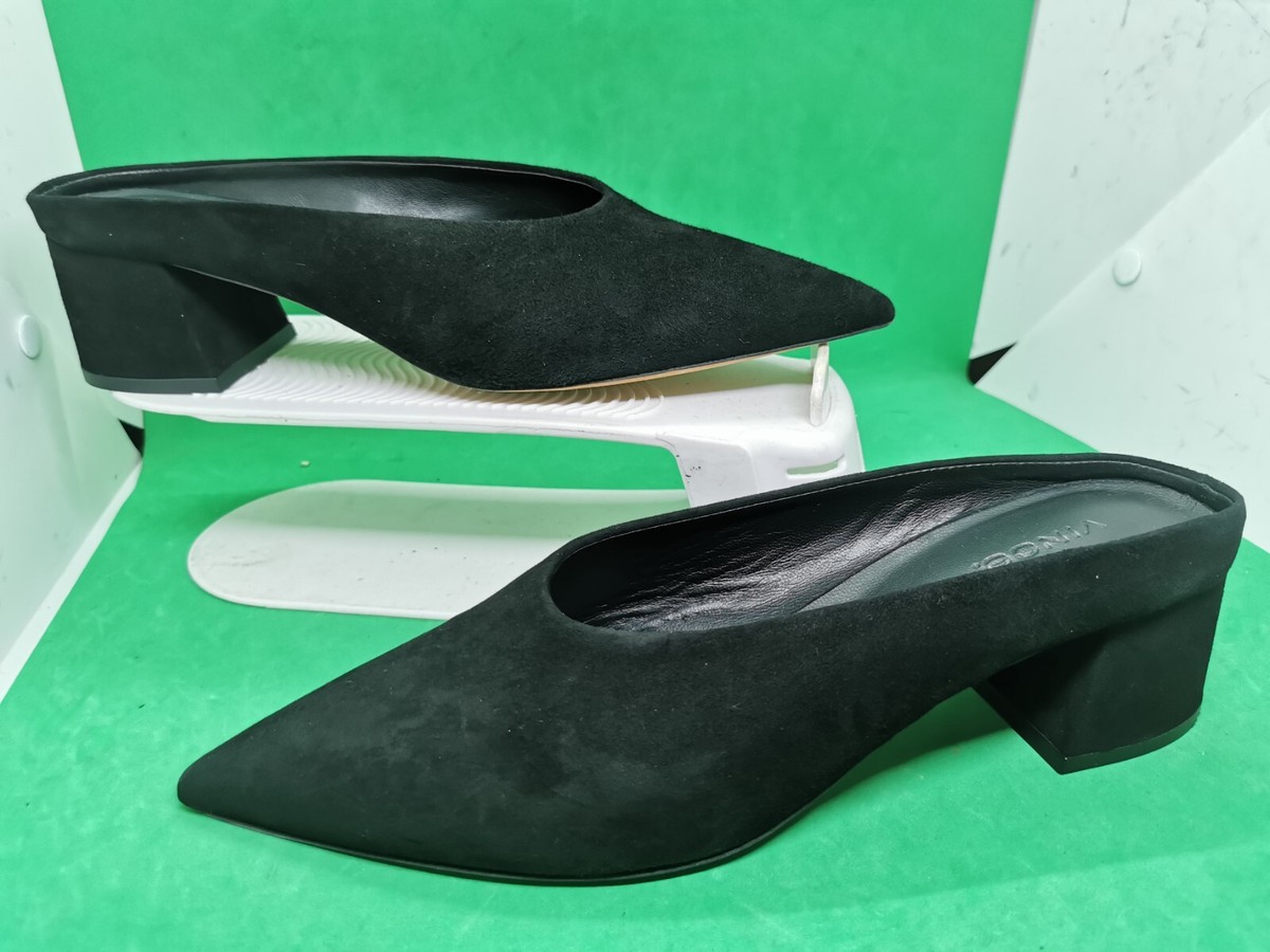 Black Vince Women's Ralston Leather Mules Vince Shoes Vince