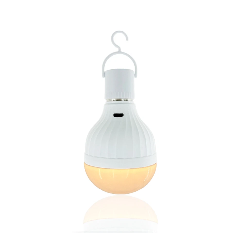 Emergency LED Light Bulb Dimmable Rechargeable Remote Control RC Lamp TypeC USB - Image 4 of 4
