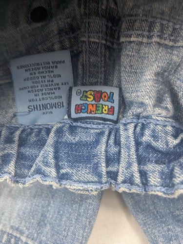 French Toast Vintage Denim Size 18mo Patch Embroidered Denim Touchdown Patches - Picture 4 of 6