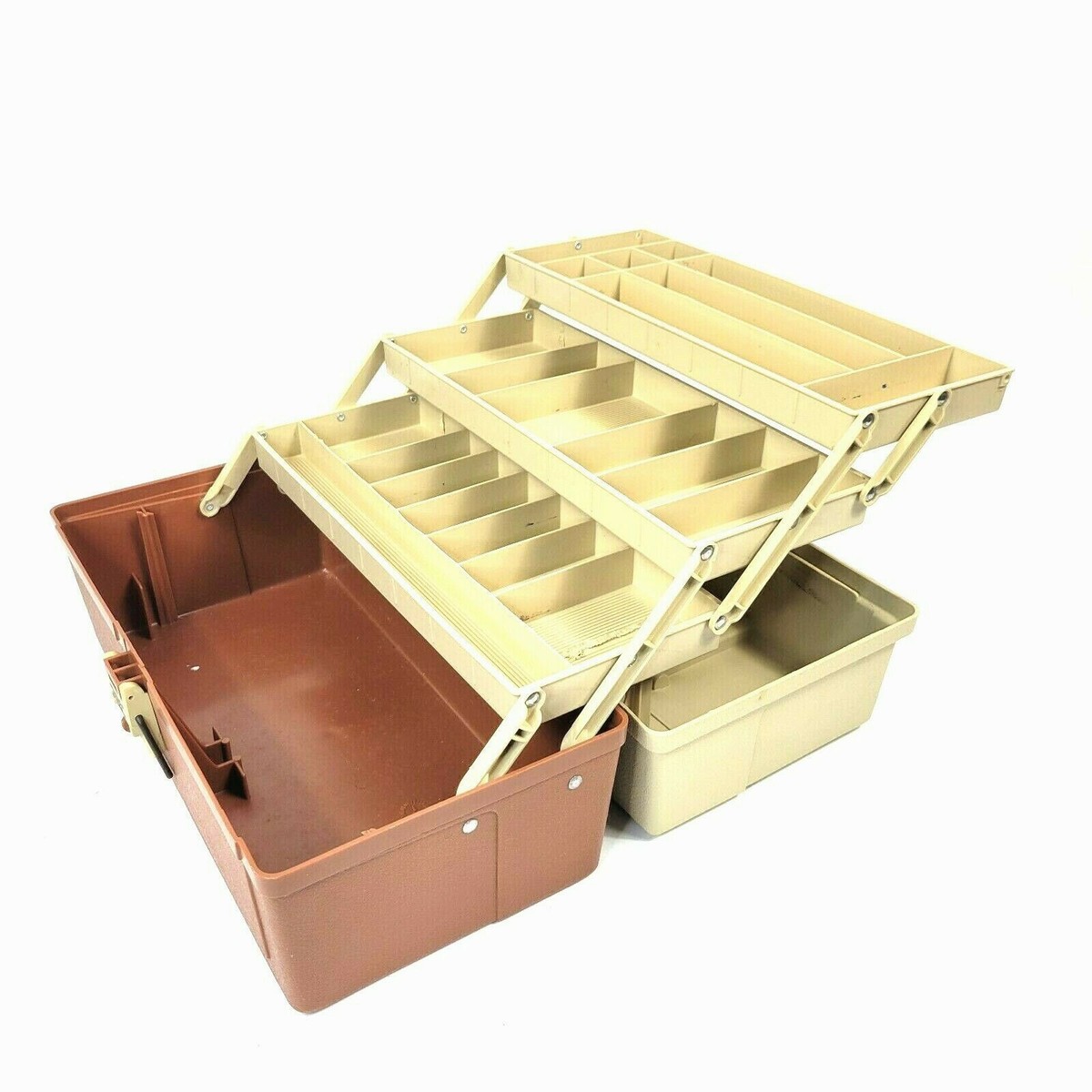 Vintage Plano Tackle Box Model 6303 w/ 3 Tier Fold Out Tray