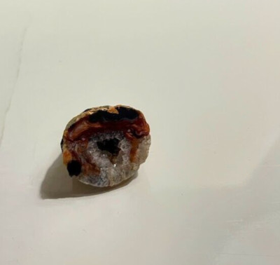 Ocho (Oco) Agate Geode Half Nodule Brazil Scenic Crystal cavern Quartz Red agate