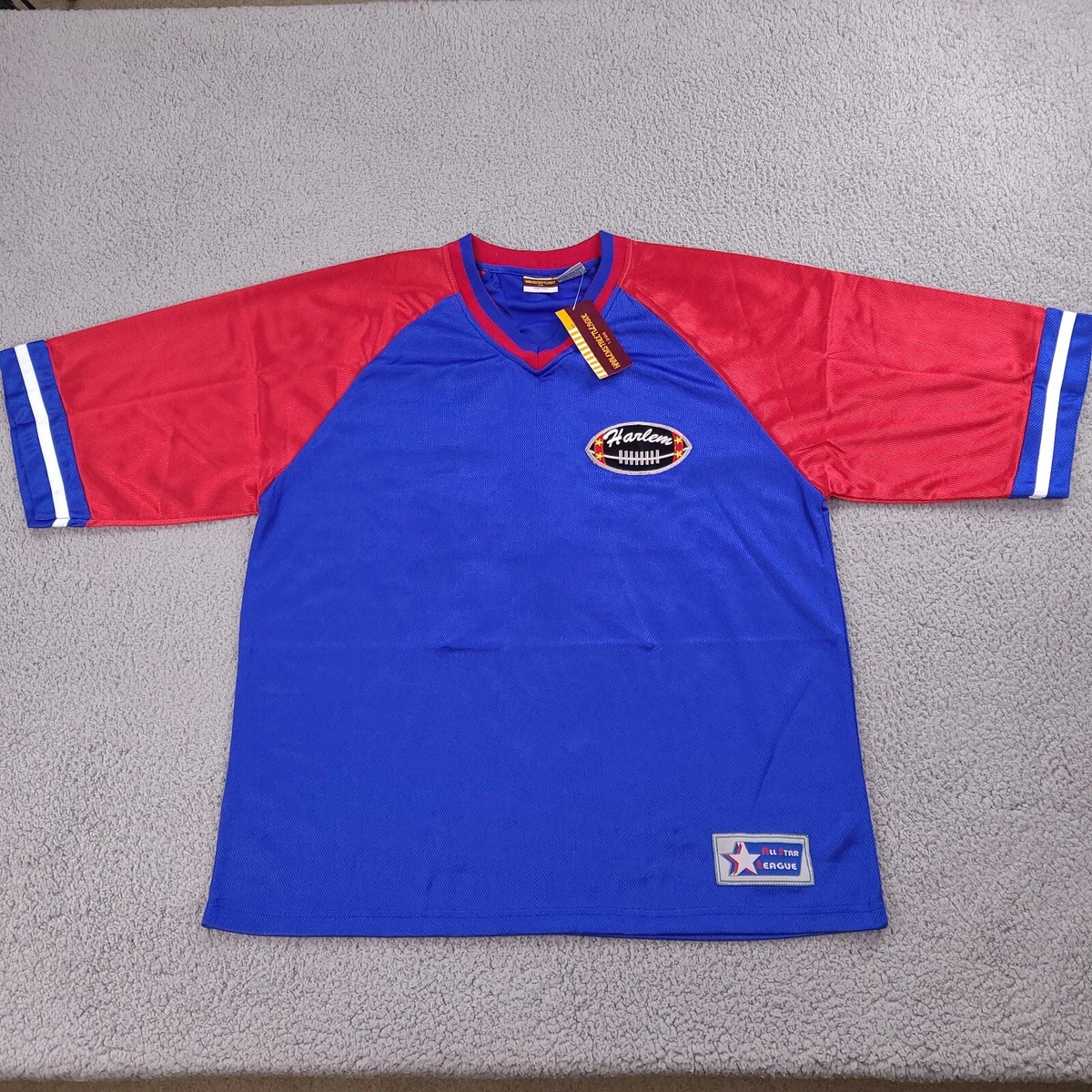 Harlem All Star Street League Jersey Mens Medium Blue Red Basketball Hip Hop