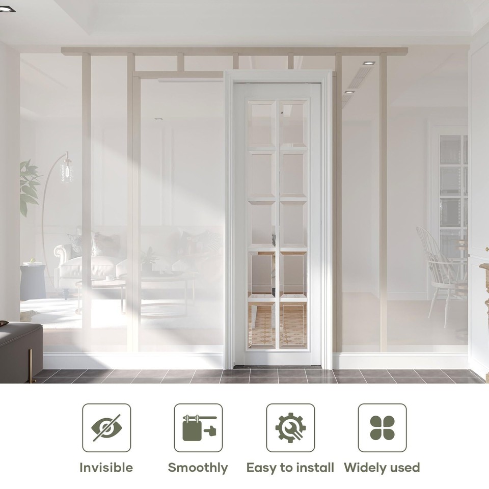 4FT/48in Sliding Pocket Door Hardware ,Aluminum Box Rail