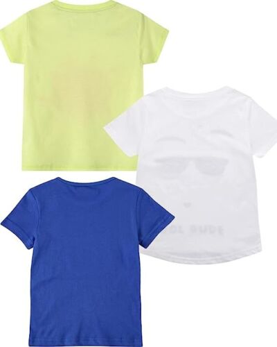 3 Pack Boys Summer Shirts Kids Cotton Short Sleeve Top Crewneck Clothes 2T - Picture 2 of 2