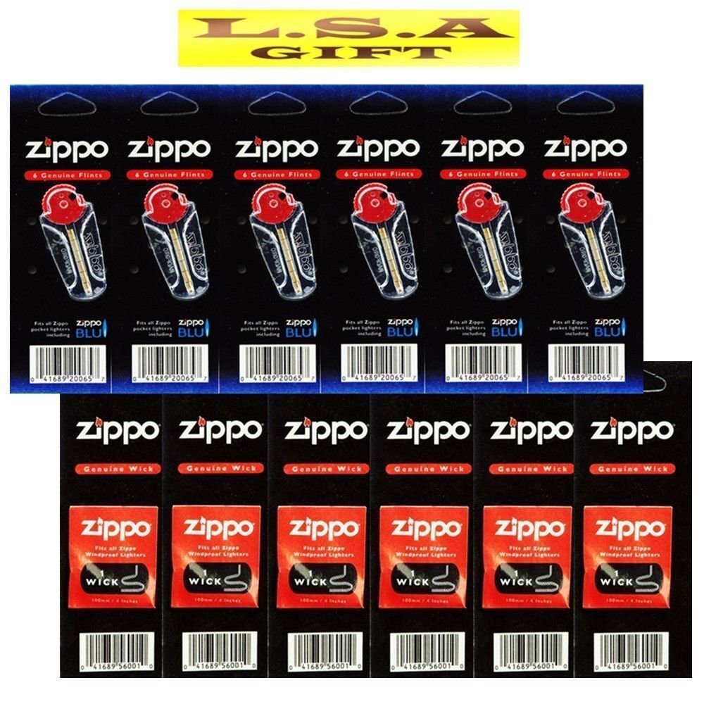 Set With 6 Flints And 6 Wicks Value Pack Red