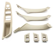 Oyster Inner Door Panel Handle Pull Trim Cover For 10-16 BMW 5 Series F10 F11