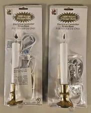 Electrical Candolier With Brass Base  Yuletide Traditions Indoor 9” Lot Of 2