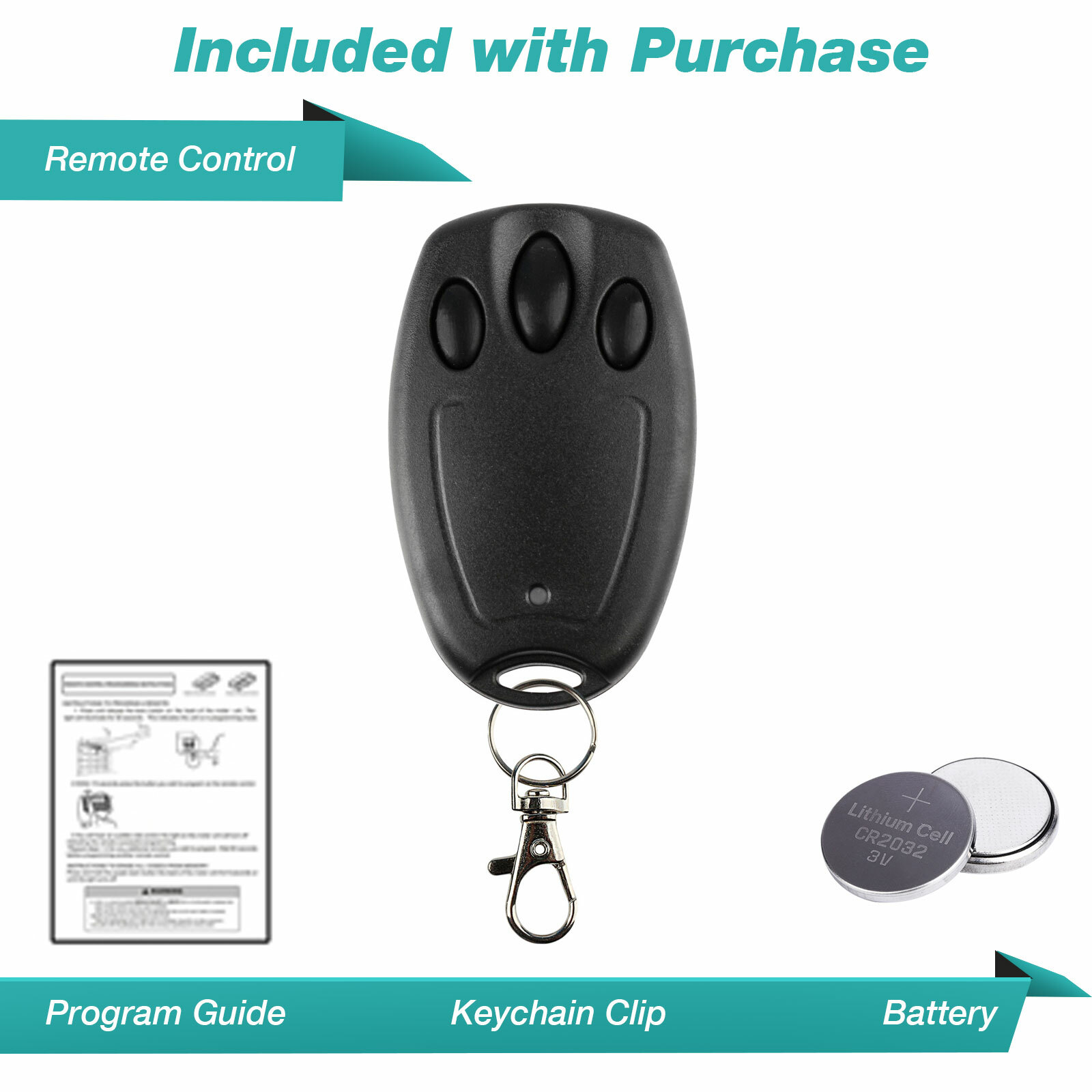 For Chamberlain Garage Door Opener Keychain Remote 371LM 372LM 373LM