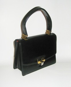 black handbag red inside