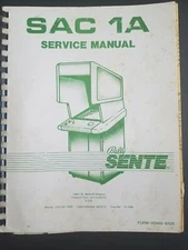 ORIGINAL Bally Sente SAC 1A Video Arcade Game System Service Manual & Schematics