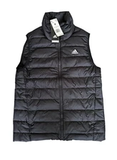 Adidas Todown Black Womens Vest Classic Down Winter Vest Zip Pockets Size Medium