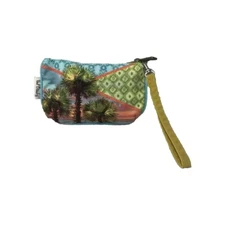 Paul Brent Sun N Sand Womens Poly/Cotton Bag Wristlet Zip Around Multi Tropical