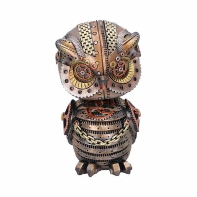 Steampunk Dekoration Mechanische Eule Figur Owl Hoot Beak Nemesis Now Zahnräder 