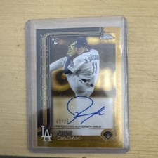 2025 Topps Gilded Collection Roki Sasaki RC /75 On Card Auto #CGA-RS Dodgers