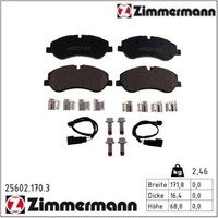Zimmermann 25602.170.3 Bremsbelagsatz FüR Scheibenbremse Bremsbelagsatz