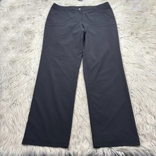 Weekend's by Chico's Women's 2 L Black Straight Leg Light Weight Pants Travel