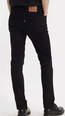 Levi's 511 Men's Slim Fit Stretch Sits Below Waist Jeans, Black, Size 30x29