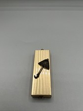 Vintage Rain Bonnet Case Gold Tone Metal With Original Bonnet Umbrella Fob