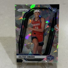 2024 Panini Prizm WNBA - Aaliyah Edwards #142 CRACKED ICE PRIZM (RC) Mystics