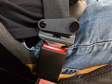Seat Belt Lock - Black Powder Coated Aluminum Great For Track